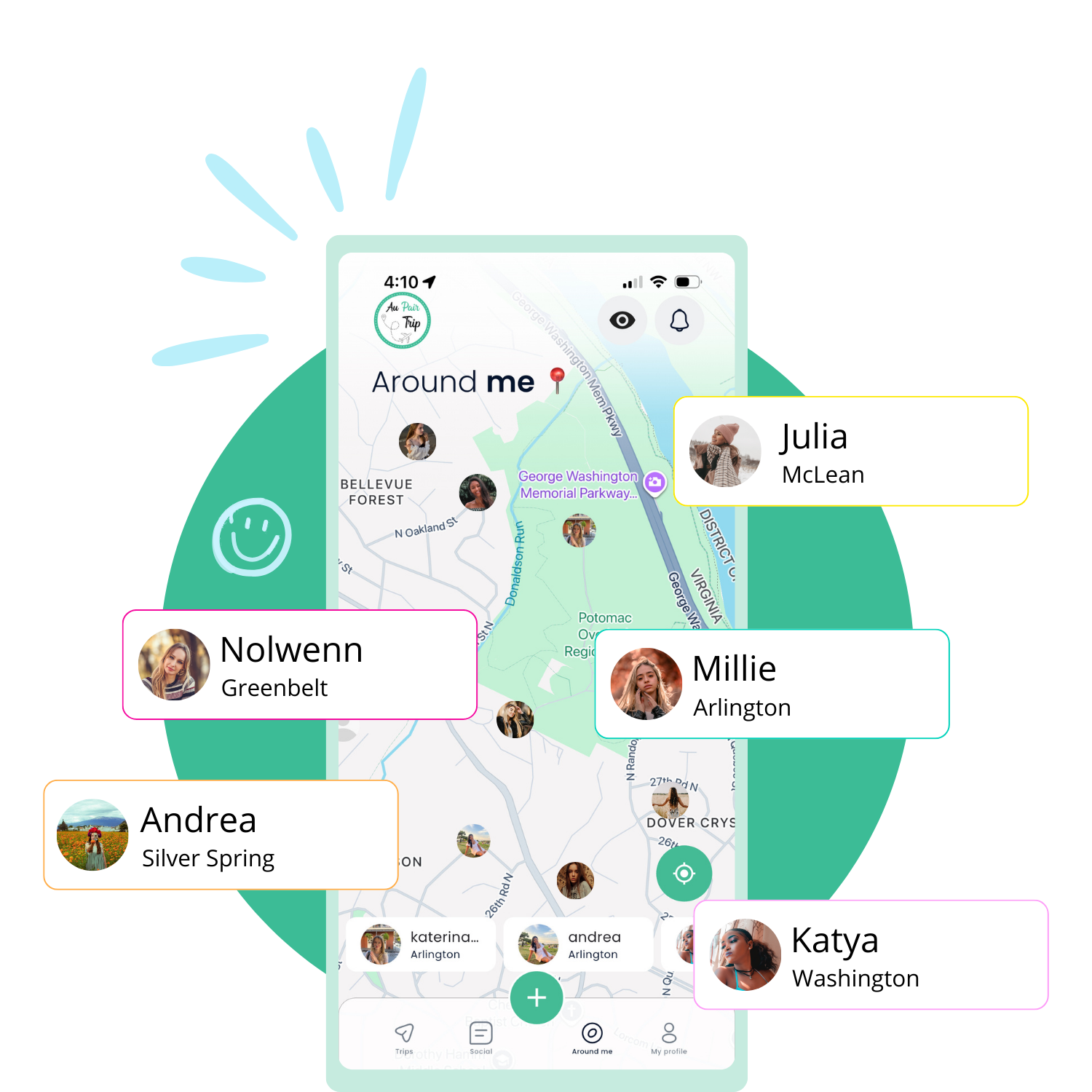 Meet friends map